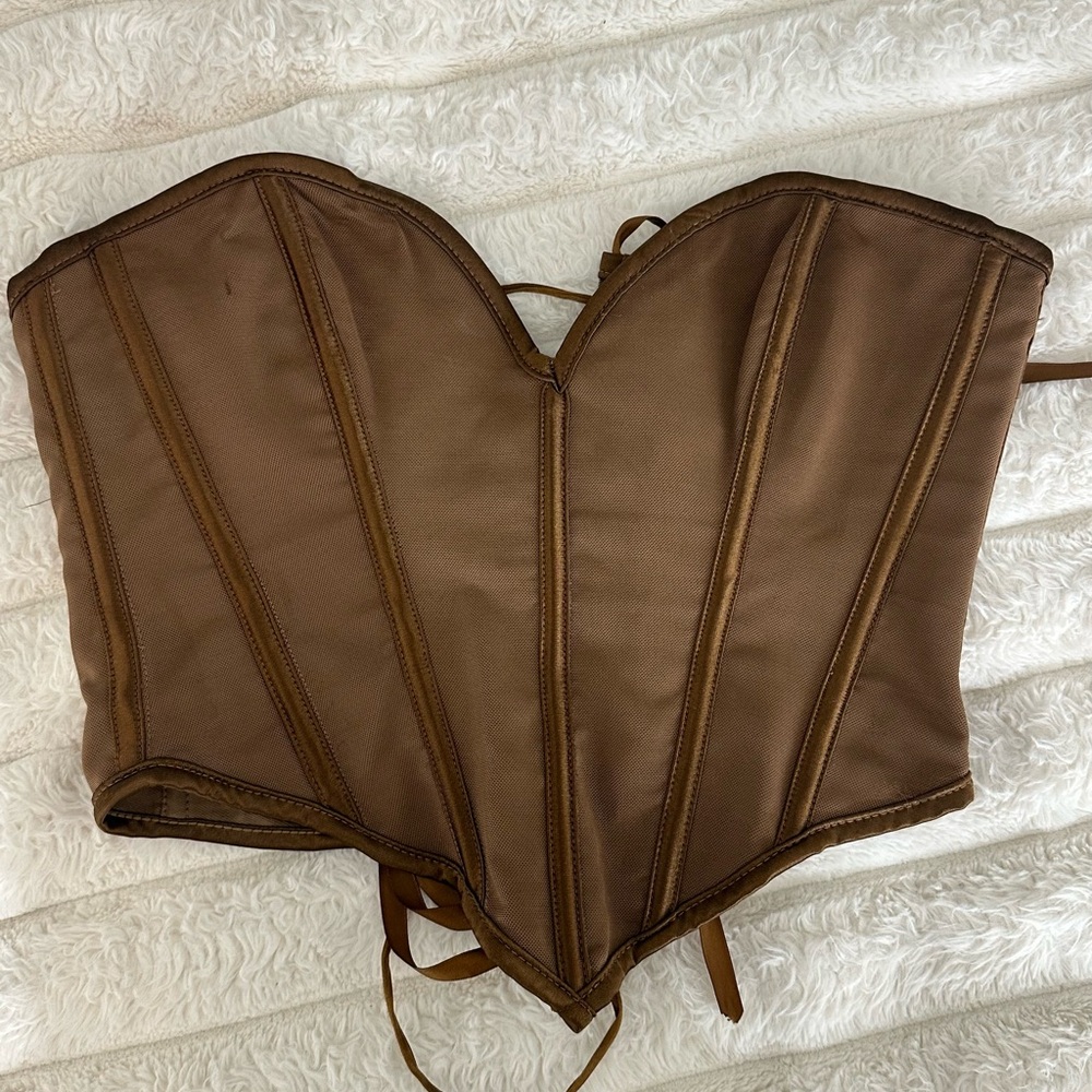 Brown corset top